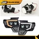 Fit For 2009-2014 Ford F150 Double LED DRL Projector Headlights Headlamps 1Pair
