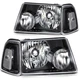 Pair Left +Right Headlights Assembly For 2001-2011 Ford Ranger Black Clear Lens