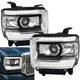 Clear OE Style LED DRL Head Lights Lamps For 2014-2018 GMC Sierra 1500 2500 3500