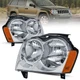 2X Chrome Front Headlights Assembly For 2005-2007 Jeep Grand Cherokee Left+Right