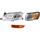 Headlight Kit Fits 1993-1997 Toyota Corolla Left 3pc