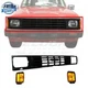 New Front Black Grille & Park Light Left Right 3pc Fits 1984-1986 TOYOTA PICKUP