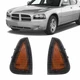 For 06-10 Dodge Charger Front Parking Turn Signal Light Lamp with Bulb Pair