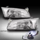 For 97 98 99 Toyota Camry Headlight Headlamp Lamp Chrome w/10000K HID Left+Right