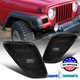 Fits 1997-2006 Jeep Wrangler TJ Smoke Side Marker Lights Fender Signal Lamps