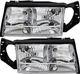 For 1997-1999 Cadillac Deville Headlight Halogen Set Driver and Passenger Side