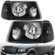 BLK Headlights For 2001-2011 Ford Ranger Clear Corner Turn Signal Light Pair Set