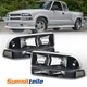 4PCS Chrome Headlights + Bumper Lamp Fit For 1998-2004 Chevy S10 Pickup Blazer