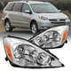 2X Front Lamps Headlights Assembly For 2004-2005 Toyota Sienna CE LE Clear Lens