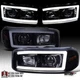 Fits 1999-2006 GMC Sierra Yukon Denali Black Smoke LED Tube Projector Headlights