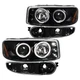 Fits 2000-2006 GMC Sierra 02-06 Denali Halo Projector Headlights Bumper Lamps