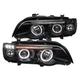 For 2001-2003 Bmw X5 Dual Halo Led Projector Headlights Head Lamps Black 01 02 0