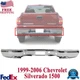 Rear Step Bumper For Chevrolet Silverado 1500 1999-2006 Fleetside Bright Chrome