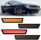 Smoke Front Rear Fender LED Side Marker Lamps Amber For Dodge Challenger Charger