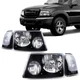 Headlight Assembly Set For 2001-2011 Ford Ranger Halogen Black Clear Reflector