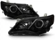 For 2012-2014 Toyota Camry Projector Black Housing Smoke Lens Headlights Lamps