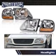 Lightning Headlights & Parking Corner Lights Fit For 97-03 Ford F150/99-02 Expe