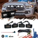 Smoke Lens Front Bumper Grille LED Light W/Wire Harness For Tacoma 2020-22,White