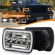 Fit 82-93 Chevy S10 Blazer GMC S15 7X6 Projector Halo LED Headlight  Hi/Lo