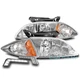 FOR 00-02 CHEVY CAVALIER CHROME HEADLIGHTS HEADLAMP LAMP W/CORNER+BUMPER LED DRL FOR 00-02 CHEVY CAVALIER CHROME HEADLIGHTS HEADLAMP LAMP W/CORNER+BUMPER LED DRL