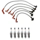 Denso Wire Set 8mm & 6 Iridium TT Spark Plugs 0.040 Kit For Ford 4.0L V6 VIN X