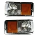 For 90-94 Town Car Corner Turn Signal Park Light Lamp Assembly w/o Name Set Pair
