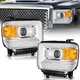 Pair Headlights Assembly For 2014-2018 GMC Sierra 1500 2015-2019 2500HD 3500HD