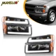 For 2004-2012 Chevy Colorado/Canyon Black LED Tube Headlights Left+Right 04-12 For 2004-2012 Chevy Colorado/Canyon Black LED Tube Headlights Left+Right 04-12
