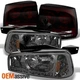 Fit 2006 2007 2008 Dodge Charger LED Smoked 1PC Headlights+Dark Red Tail Lights