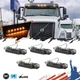 5X cab roof marker running light for Volvo VN/VNL 03-up Truck smoked Amber 6 led