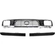 NEW FRONT CHROME GRILLE & BLACK BUMPER FILLER 3PC FOR 1995-1997 TOYOTA TACOMA