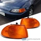 Fits 92-95 Honda Civic 4Dr Sedan EG Amber Corner Lights Turn Signal Lamps Pair