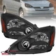 Black Headlights Fits 2004-2005 Toyota Sienna Halogen Type Headlamps Left+Right