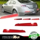 2x Rear Bumper Reflector Red LED Tail Brake Signal Lights For 2009-2011 Acura TL