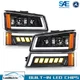 DRL LED HEADLIGHTS SEALED BUMPER LAMP FOR 2003-07 CHEVY SILVERADO 1500 2500 3500