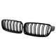 Pair Gloss Black Hood Bumper Dual Slats Grill For 12-18 BMW 3-Series F30 F31