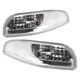 Left & Right Side Bumper Signal Light Chrome Housing For 97-04 Chevy Corvette C5