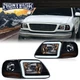 LED DRL Headlights + Corner Lights Fit For 97-03 Ford F150 / 99-02 Expedition