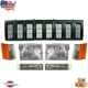 Fits 1993-1995 Jeep Grand Cherokee Front Grille Headlights Corner Signal Lights
