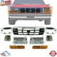 NEW FRONT CHROME GRILLE AND HEADLIGHTS KIT FOR 1992-1997 FORD BRONCO F-150 F-250