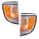 DEPO Driver & Passenger Side Chrome Marker Light Set For 1995-1996 Toyota Tacoma