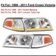 Headlights w/LED DRL Sequential Turn Light Fit For 1998-2011 Ford Crown Victoria