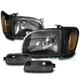 FOR 01-04 TOYOTA TACOMA PICKUP TRUCK AMBER/BLACK HEADLIGHT LAMP W/BUMPER+CORNER FOR 01-04 TOYOTA TACOMA PICKUP TRUCK AMBER/BLACK HEADLIGHT LAMP W/BUMPER+CORNER