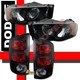 02-05 Dodge Ram 1500 2500 3500 Pickup Black Headlights + Tail lights Dark Smoke