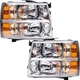 Pair For 2007-2013 Chevy Silverado 1500 2500 3500 HD Headlights Assembly Chrome Pair For 2007-2013 Chevy Silverado 1500 2500 3500 HD Headlights Assembly Chrome