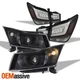Fit 11-15 Chevy Cruze Black Projector Headlights + Black LED Strip Tail Lamp
