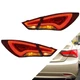 For 2011-2014 Hyundai Sonata LED Tail Lights Red Clear Lens Rear Lamps One Pair