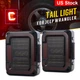 for Jeep Wrangler JK 2007-17 LED Tail Lights Brake Reverse Lamps Smoke Lens Pair