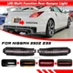 For 2003-2009 Nissan 350Z Clear Lens Dynamic LED Turn Signal Backup Brake Light