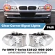 2x Clear Front Corner Light Indicator Glass Lens Housing For BMW 7 Series E38 LCI 1998-2001